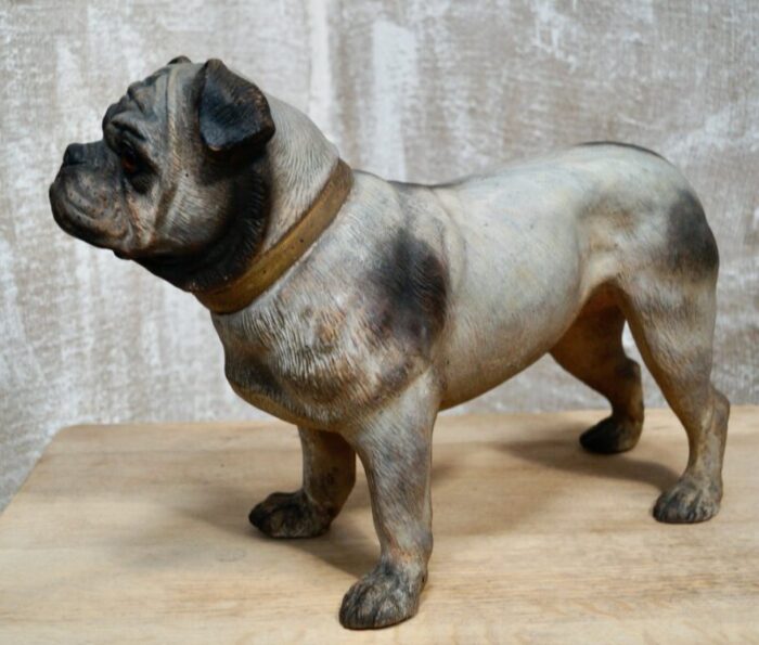 victorian terracotta bulldog statue 6