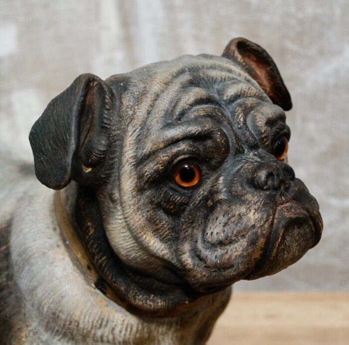 victorian terracotta bulldog statue 8