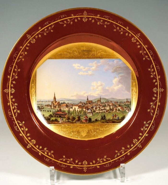 viennese imperial porcelain picture plate austria 1813 2