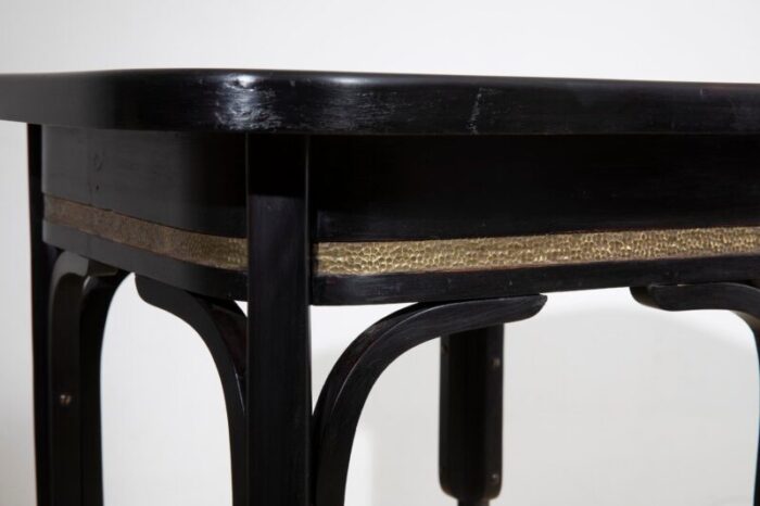 viennese secession coffee table in wood and brass austria 1902 9041