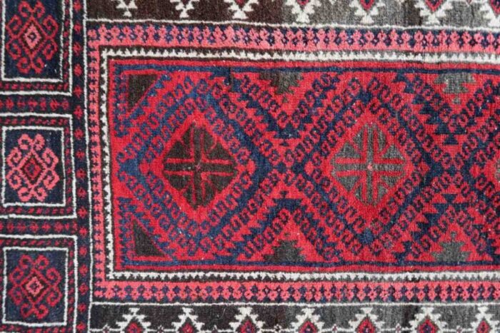 vintage afghan baluch prayer rug 1940s 5