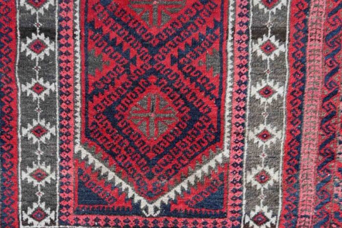 vintage afghan baluch prayer rug 1940s 9