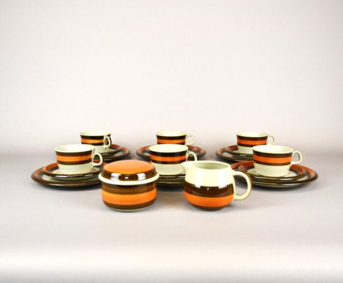 vintage annika coffee service by marianne westman for roerstrand 1970s set of 14 1