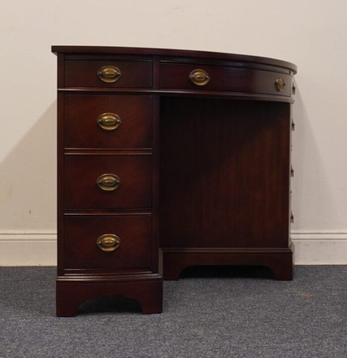 vintage antique traditional duncan phyfe style solid mahogany 45 corner desk 1133