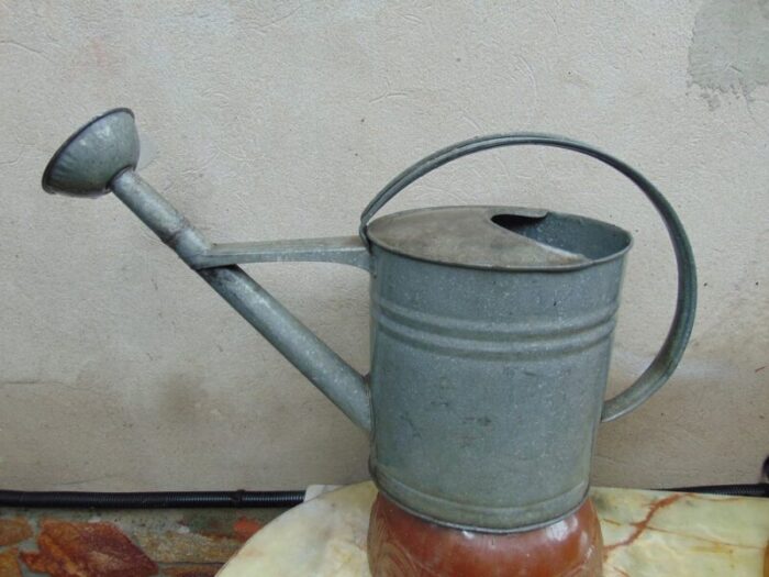 vintage art deco galvanized watering can 1940s 1