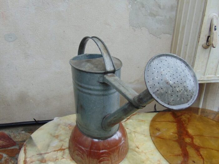 vintage art deco galvanized watering can 1940s 2