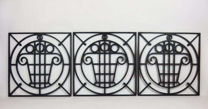 vintage art deco garden fences set of 5 1