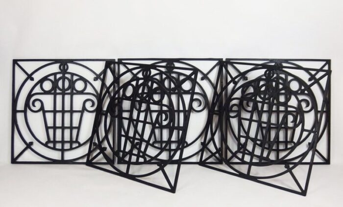 vintage art deco garden fences set of 5 10