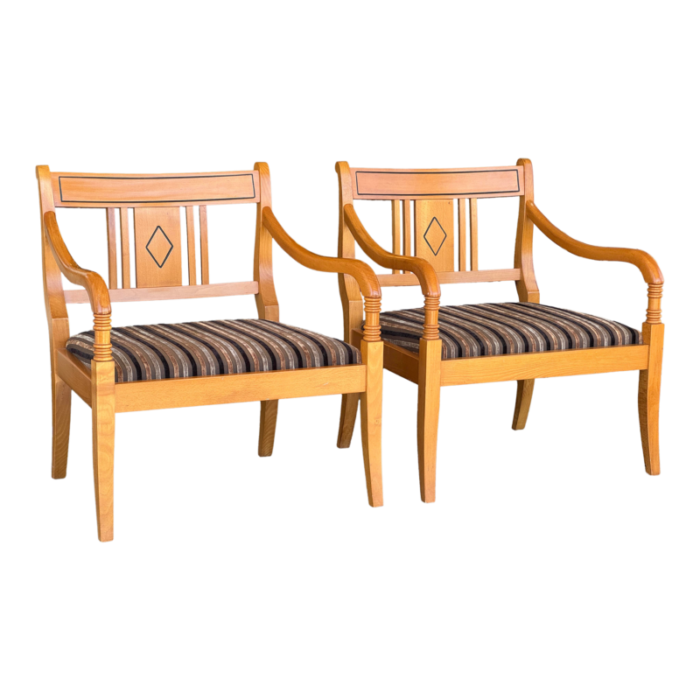 vintage beidermeier arm chairs a pair 1164