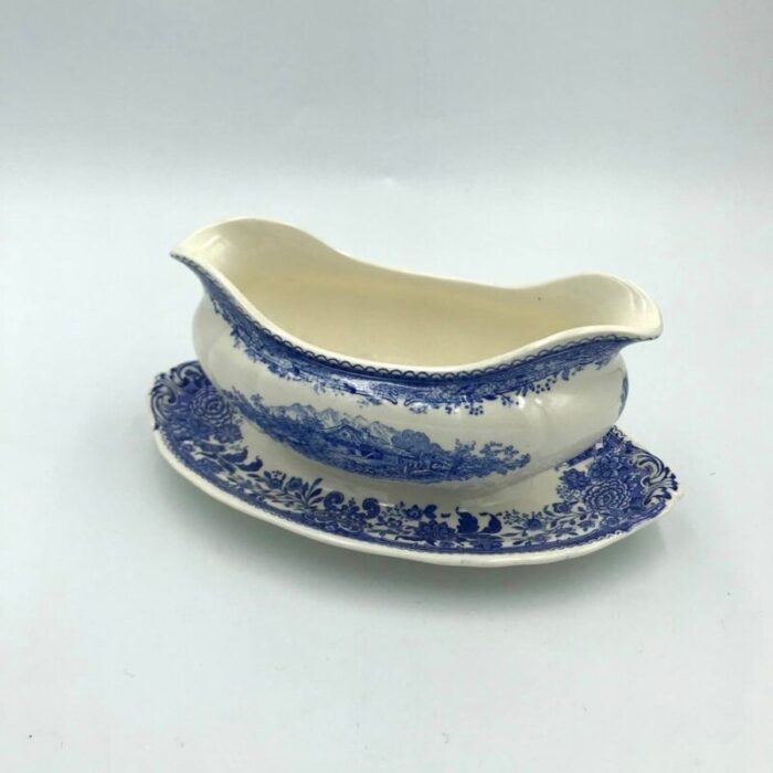 vintage blue burgenland gravy bowl from villeroy boch 1