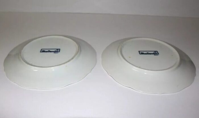 vintage blue danube onion bread plates set of 2 6751