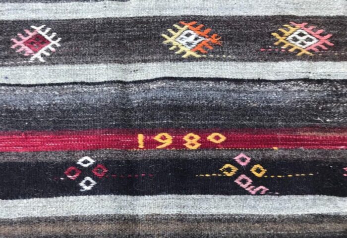 vintage boho kilim rug 1980s 9957