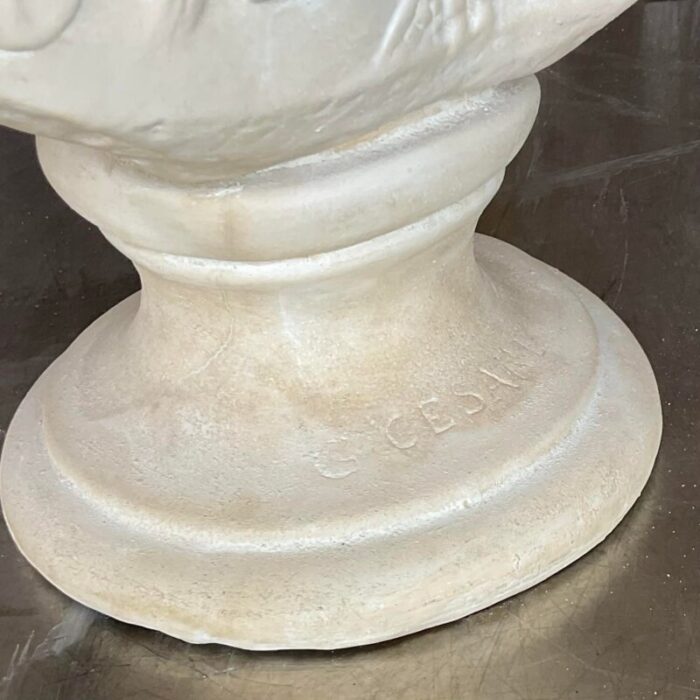 vintage boho plaster bust of cesear 9781