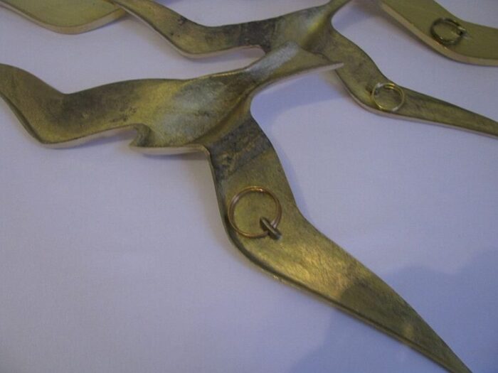 vintage brass bird wall decorations set of 3 6