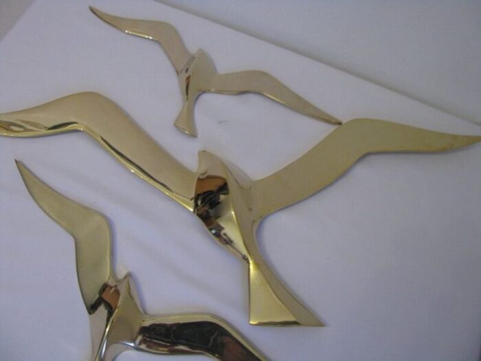 vintage brass bird wall decorations set of 3 8