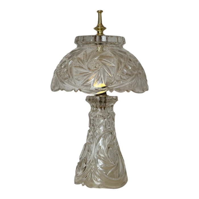 vintage crystal pinwheel lamp 7271