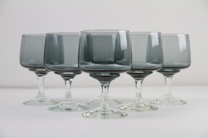 vintage danish atlantic red wine glasses by per luetken for holmegaard 1960s set of 6 1