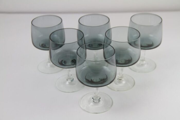 vintage danish atlantic red wine glasses by per luetken for holmegaard 1960s set of 6 2