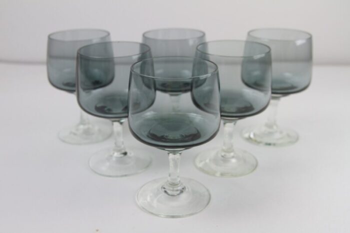 vintage danish atlantic red wine glasses by per luetken for holmegaard 1960s set of 6 5