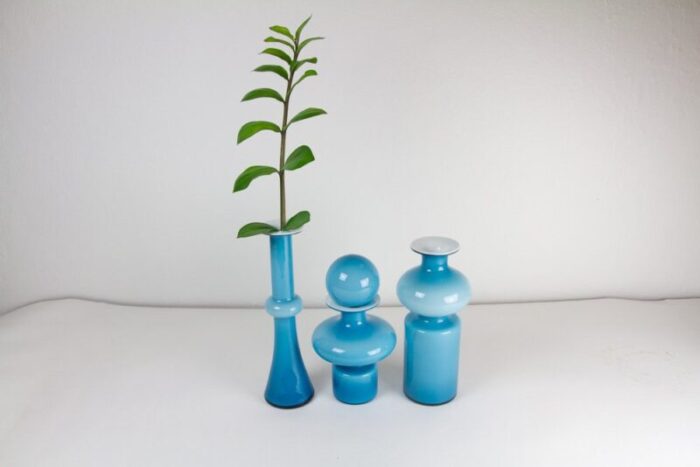 vintage danish carnaby vases by per luetken for holmegaard 1960s set of 3 14