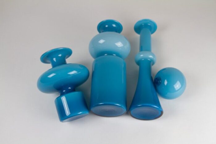 vintage danish carnaby vases by per luetken for holmegaard 1960s set of 3 8