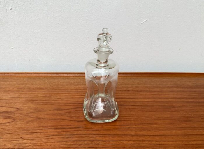 vintage danish glass kluk kluk bottle with crown glass stopper from holmegaard 1970s 4