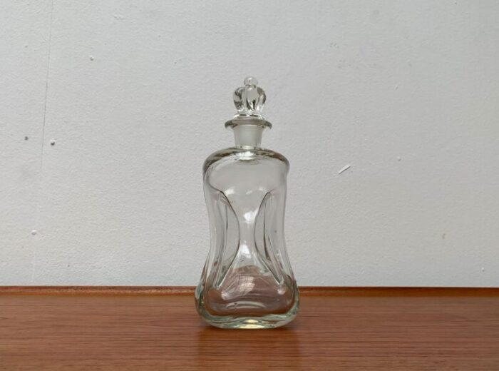 vintage danish glass kluk kluk bottle with crown glass stopper from holmegaard 1970s 7