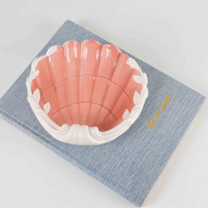 vintage fitz and floyd ceramic seashell catchall dish 9578