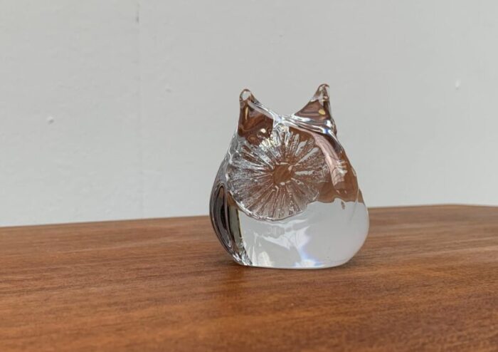 vintage french glass owl sculpture from daum 12