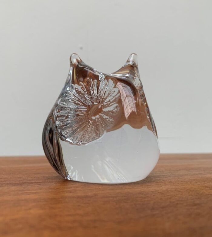 vintage french glass owl sculpture from daum 13