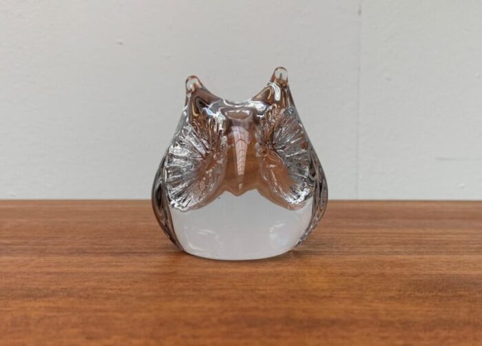 vintage french glass owl sculpture from daum 2