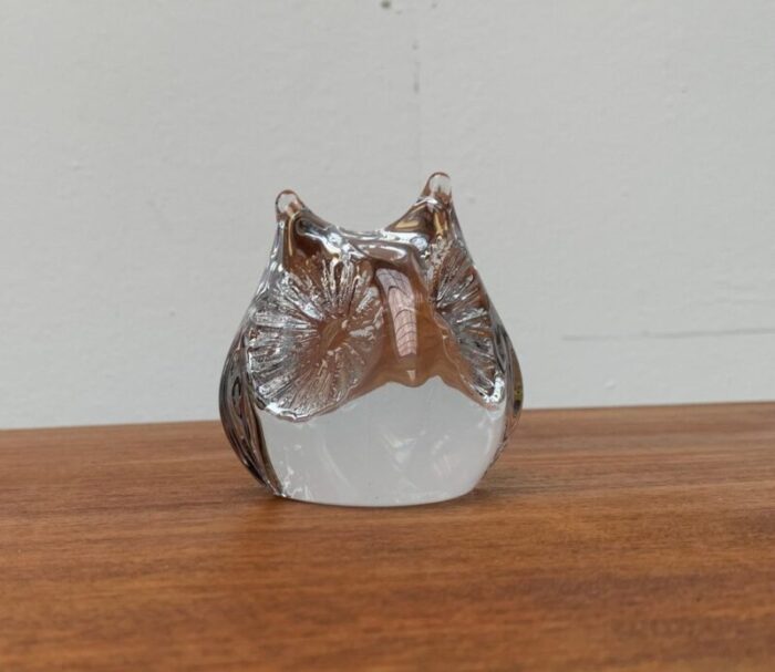 vintage french glass owl sculpture from daum 3