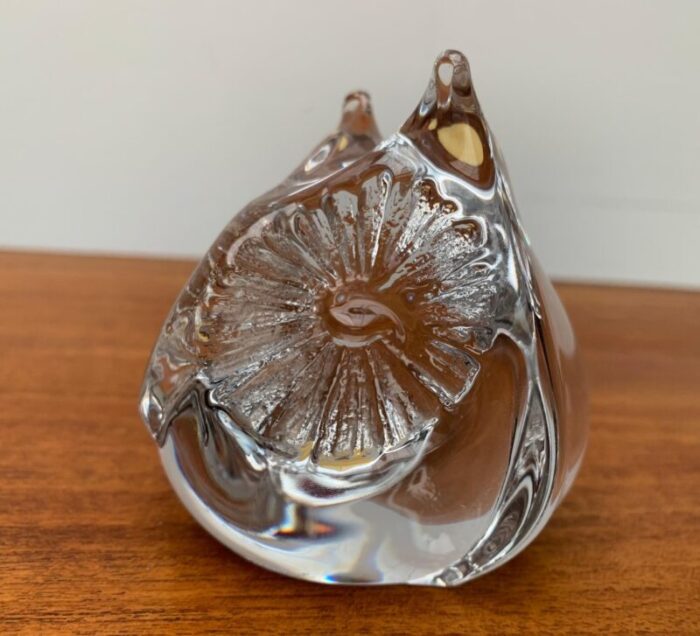 vintage french glass owl sculpture from daum 4