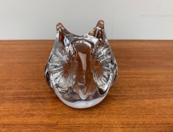 vintage french glass owl sculpture from daum 5