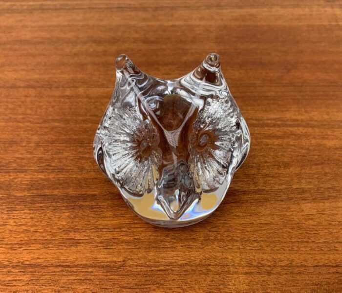 vintage french glass owl sculpture from daum 6