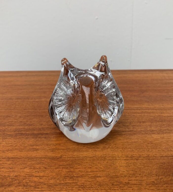 vintage french glass owl sculpture from daum 8