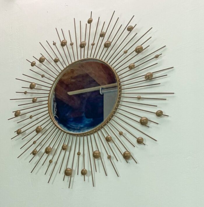 vintage french sunburst wall mirror 1960s 3