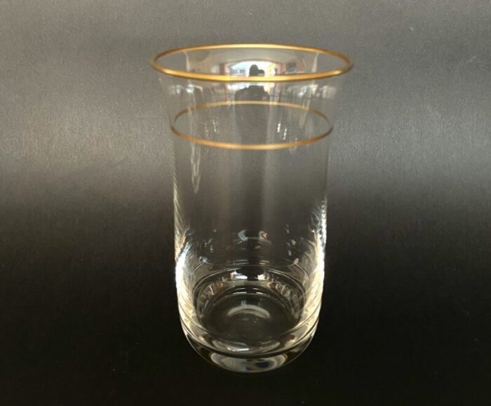 vintage german crystal water glasses from gallo 1970s set of 6 4