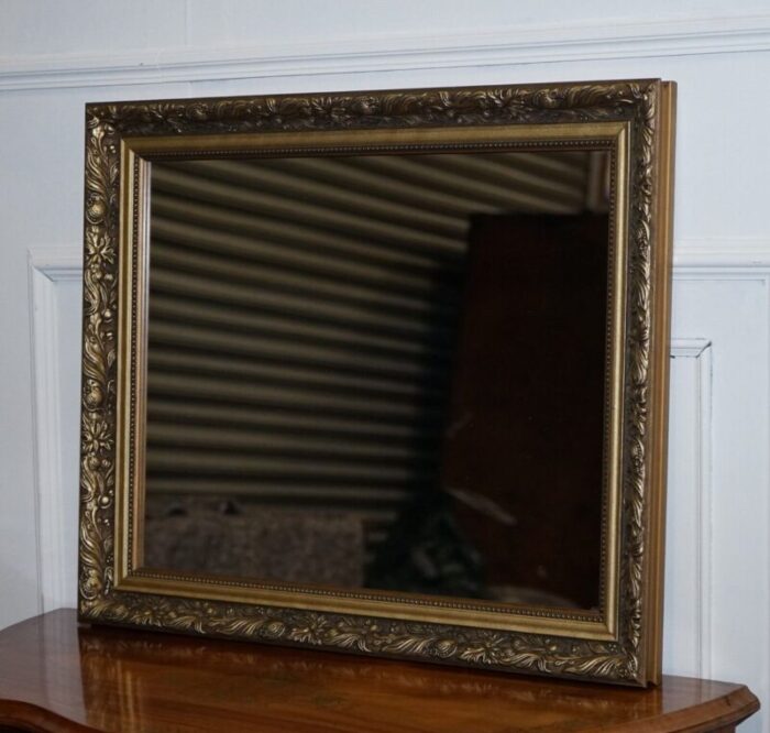 vintage gold ornate bevelled wall mirror 3