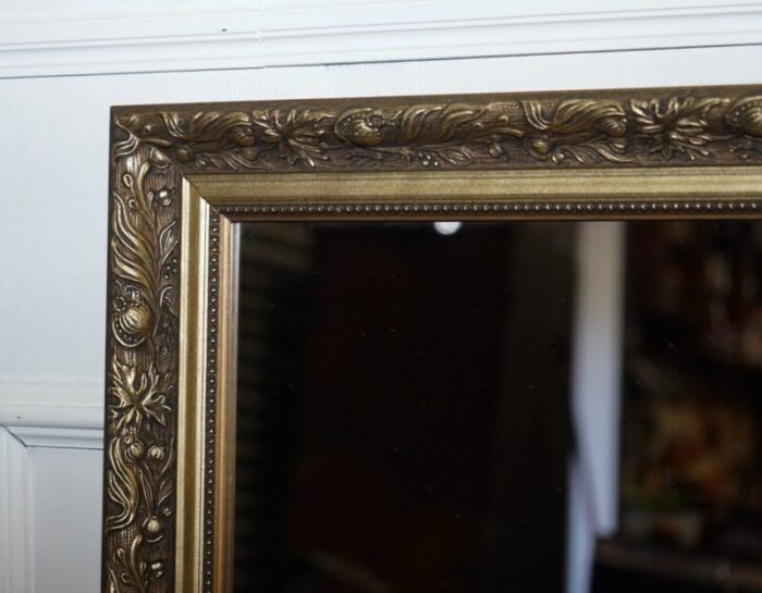 vintage gold ornate bevelled wall mirror 4