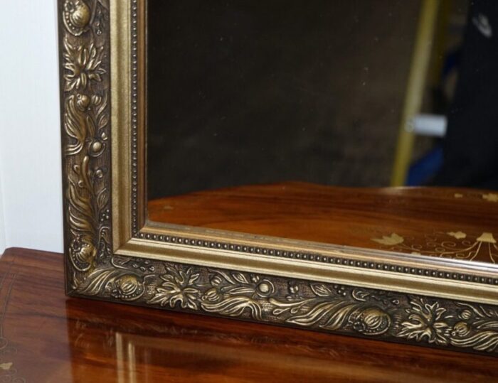 vintage gold ornate bevelled wall mirror 6