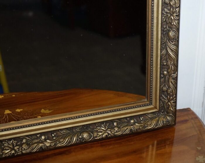 vintage gold ornate bevelled wall mirror 7