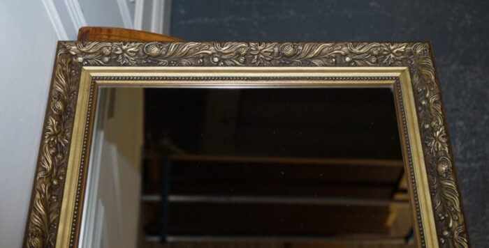 vintage gold ornate bevelled wall mirror 9