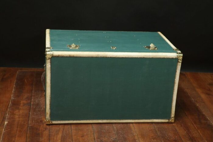 vintage green mail trunk 6