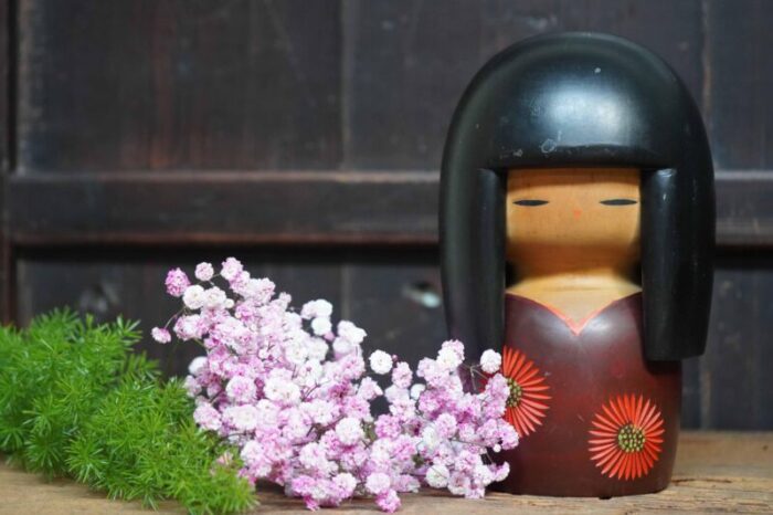 vintage gunma kokeshi by ryoka aoki japan 1980s 7780