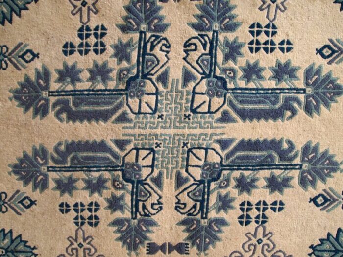 vintage handmade tunisian rug 1960s 7