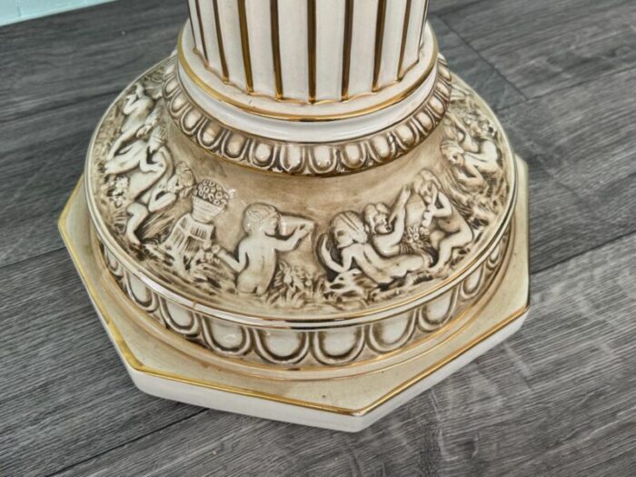 vintage italian ceramic column from capodimonte 1980s 1192