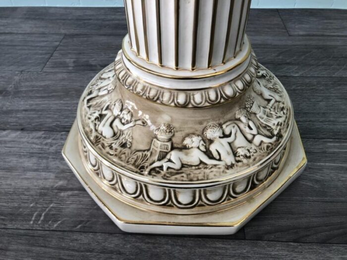 vintage italian ceramic column from capodimonte 1980s 5156