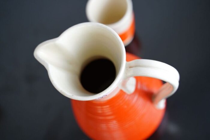 vintage italian ceramic water pitcher and glasses set from rometti 1930s set of 4 6