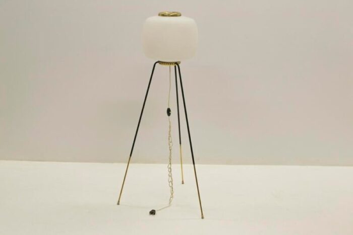 vintage italian floor lamp in the style of stilnovo 1950s 0856